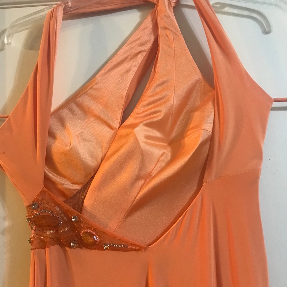 Asymmetrical Neck Evening Gown - Picture 3 of 3